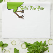 Feelinのキーウィの緑 キッチンタオル (折り畳み)