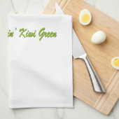 Feelinのキーウィの緑 キッチンタオル (四つ折り)