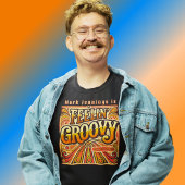 Feelin Groovyパーソナライズされたレトロ70sヴィンテージ トライブレンドTシャツ