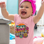 Feelin' Groovyレトロ70sヴィンテージサイケデリックT-Sh ベビーボディスーツ