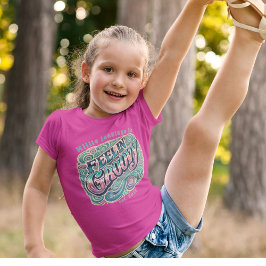 Feelin' Groovyレトロ70sヴィンテージパーソナライズPink Tシャツ