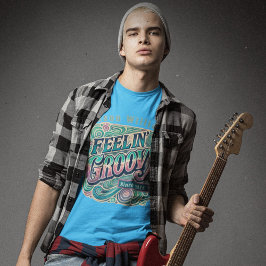 Feelin' Groovyレトロ70sヴィンテージ サイケデリック Tシャツ