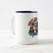 Feelin’ Jolly Christmas Sant ツートーンマグカップ (正面左)