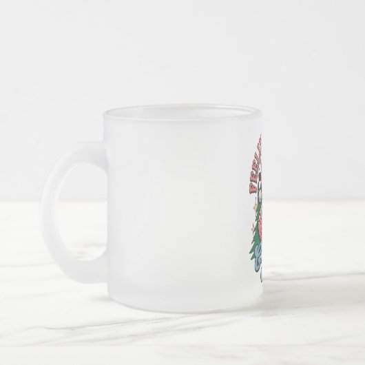 Feelin’ Jolly Christmas Sant フロストグラスマグカップ (左)