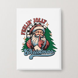 Feelin’ Jolly Christmas Santa 缶バッジ