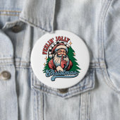 Feelin’ Jolly Christmas Santa 缶バッジ (インサイチュ)