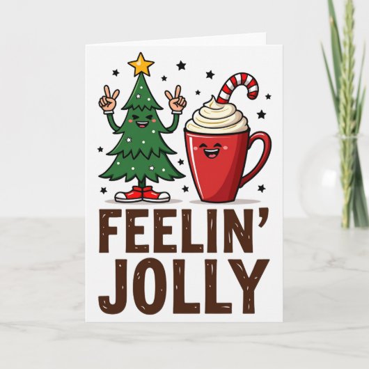 Feelin jolly funny Christmas Card カード (正面)