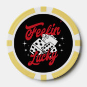 Feelin’ Lucky Dice & Cards Retro Casino ポーカーチップ (正面)