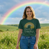 Feelin' Lucky Retro Rainbow Pot of Gold Tシャツ
