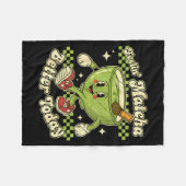 Feelin’ Matcha Better Today Kawaii Cute Boba Bubbl フリースブランケット (正面(横))