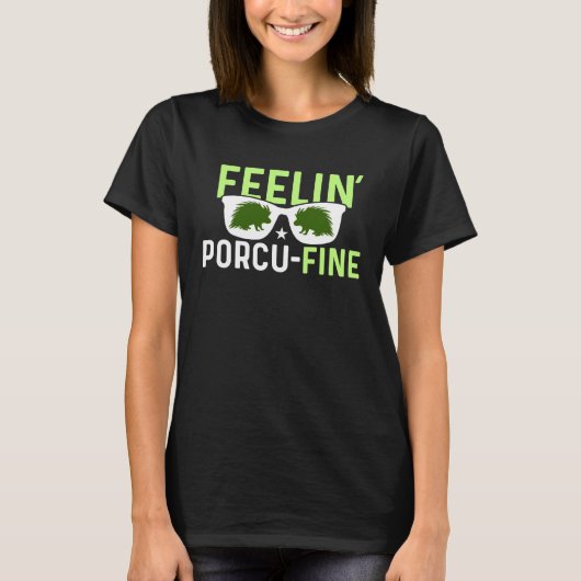 Feelin Porcu Fine  Porcupine Tシャツ (正面)