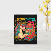 Feelin Slotty Today Unicorn Lucky Gambling Slot Ma カード (黄色い花)