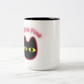 feeline Fine\" 黒猫パンマグ ツートーンマグカップ (中央)