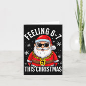Feeling 67 This Christmas Funny Santa Holiday Xmas カード (正面)