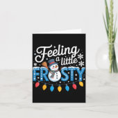 Feeling A Little Frosty Cute Retro Snowman カード (正面)