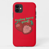 FEELING BERRY GOOD funny strawberry fruit          Case-Mate iPhoneケース (裏面)