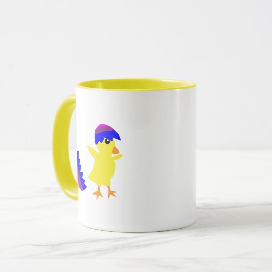 Feeling Clucky Funny Chick Design マグカップ (正面左)