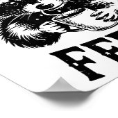 Feeling Feral Raccoon Coffee Cute Funny Trash Pand ポスター (角)