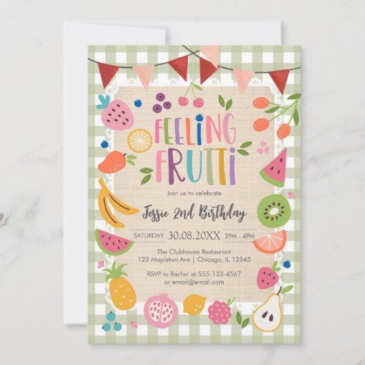 Feeling Fruitti Birthday Invitation 招待状 (正面)