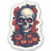 Feeling Gourd-geous This Halloween Sticker – skull シール (正面)