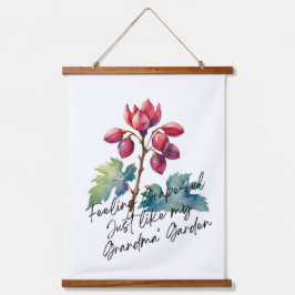 Feeling Grapeful Grandma's Garden Floral Art Print 吊り下げ型タペストリー