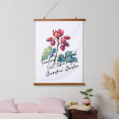 Feeling Grapeful Grandma's Garden Floral Art Print 吊り下げ型タペストリー (寝室)