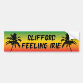 Feeling IRIE Tropical Palm Trees バンパーステッカー