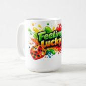 Feeling Lucky Dice Mug コーヒーマグカップ (正面左)