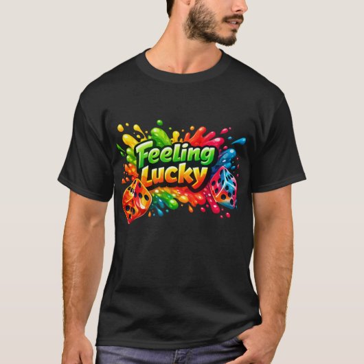 Feeling Lucky Dice Splash Tee Tシャツ (正面)