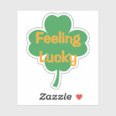 Feeling Lucky Four-Leaf Clover St Patricks Day シール (シート)