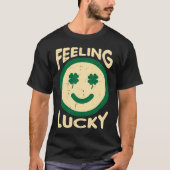 Feeling Lucky Shamrock Saint St Patricks Day Men W Tシャツ (正面)