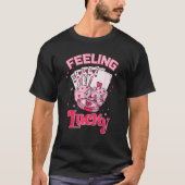 Feeling Lucky Valentine Pocket Xoxo Lucky Valentin Tシャツ (正面)