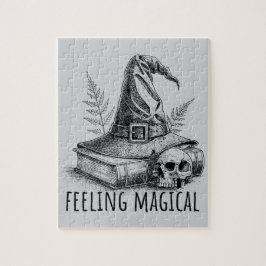 Feeling Magical Witches Spell Book and Skull ジグソーパズル