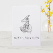 Feeling ptero-ble funny punny get well card カード (黄色い花)