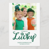 Feeling So Lucky, Modern Photo St. Patrick's Day  シーズンカード (正面)