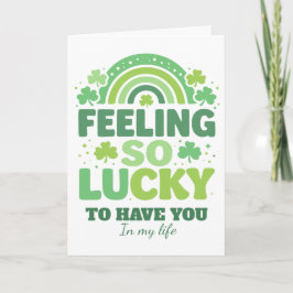 Feeling So Lucky Retro St. Patrick's Day Rainbow シーズンカード