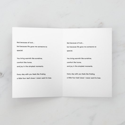 Feeling So Lucky to Have You Retro St Patricks Day カード (内部)