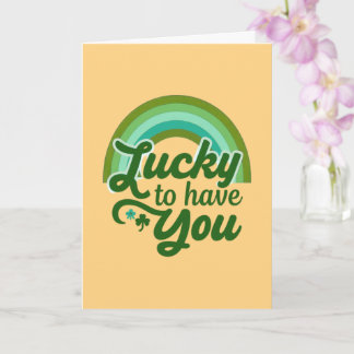 Feeling So Lucky to Have You Retro St Patricks Day カード