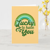 Feeling So Lucky to Have You Retro St Patricks Day カード (黄色い花)