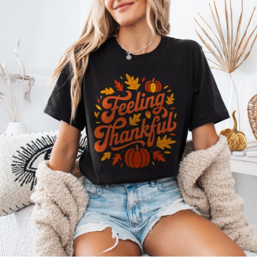 Feeling Thankful Fall Harvest Thanksgiving Tシャツ