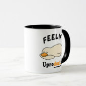 Feeling Unproductive Funny Sleeping Duck Meme マグカップ (正面右)