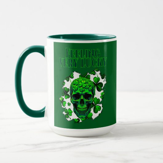 Feeling Very Lucky St Patrick’s Day - caneca マグカップ (左)