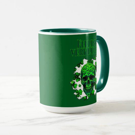 Feeling Very Lucky St Patrick’s Day - caneca マグカップ (正面右)