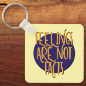 Feelings Are Not Facts スローガン + AA祈り文 カスタム キーホルダー (正面)