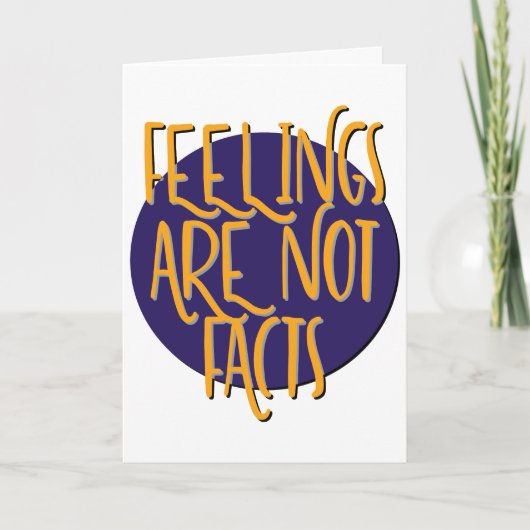 Feelings Are Not Facts | 12 Step Recovery Slogan カード (正面)