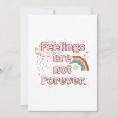 Feelings Are Not Forever – Mental Health Reminder 招待状 (正面)