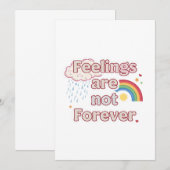 Feelings Are Not Forever – Mental Health Reminder 招待状 (正面/裏面)
