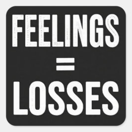 Feelings Equal Losses Funny Crypto Meme Sticker スクエアシール