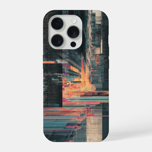 Feelings Liability Phone Case AI Glitch Financial  iPhoneケース (裏面)