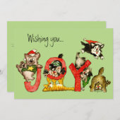 Feelings of Joy Kitten Cats Holiday Xmas Card シーズンカード (正面/裏面)